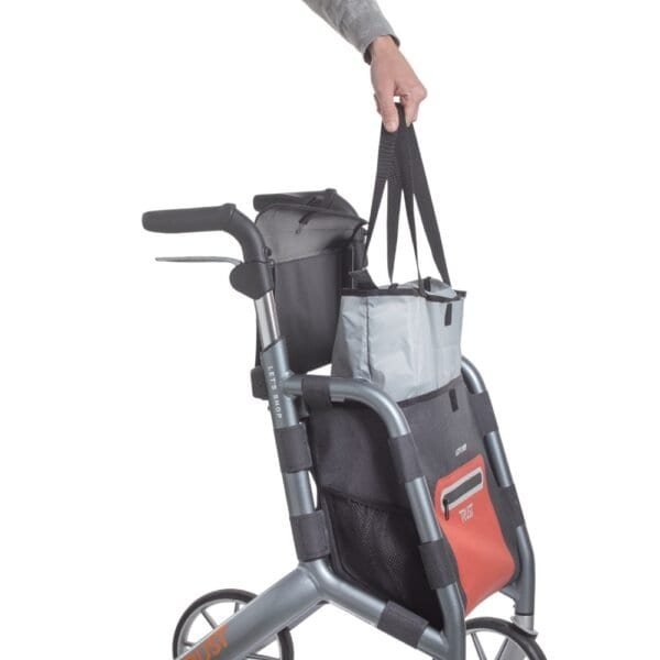 Lets-shop-innepåse Rullatorväska Let’s Shop med uttagbar innerpåse och stort förvaringsutrymme.