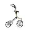 Trust Care Lets Go Out rollator i beige färg – lätt, hopfällbar och ergonomisk rollator med stötdämpande hjul.