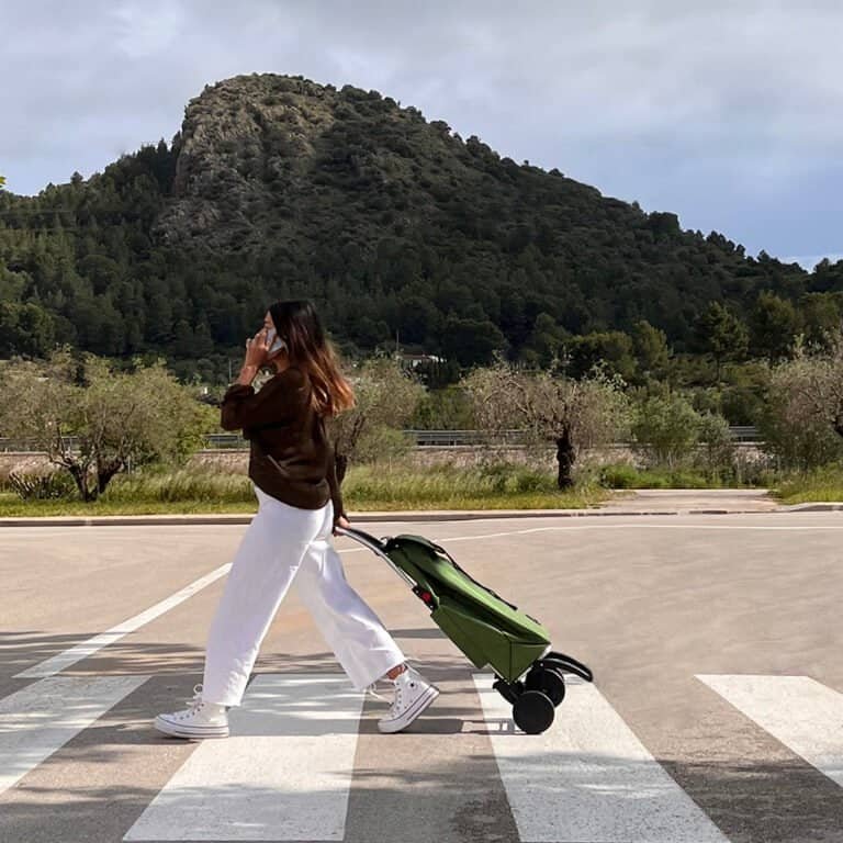 Snygg grön shoppingvagn av märket Rolser