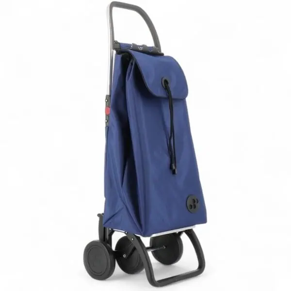 Rolser 4L MF shoppingvagn i blå färg – lätt och stabil dramatenvagn med 4 hjul och ergonomiskt handtag.