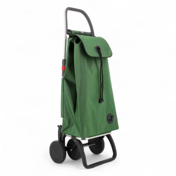 Rolser 4L MF shoppingvagn i grön färg – hållbar och hopfällbar dramatenvagn med 4 hjul.