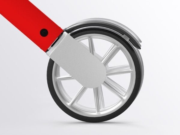 Närbild på rollatorhjul