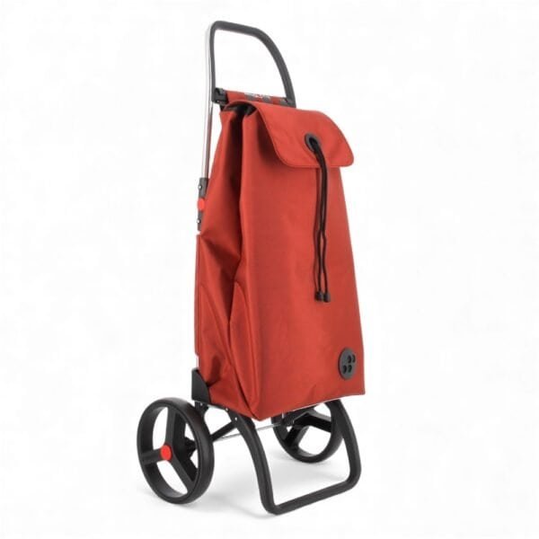Rolser 2LRSG MF shoppingvagn i kopparrött (Oxid) med XL-hjul, hopfällbart aluminiumchassi och 43 liters väska