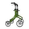 Trust Care Let’s Fly rollator i färgen grön. Snygg rollator med ergonomiska handtag och stötdämpande hjul.