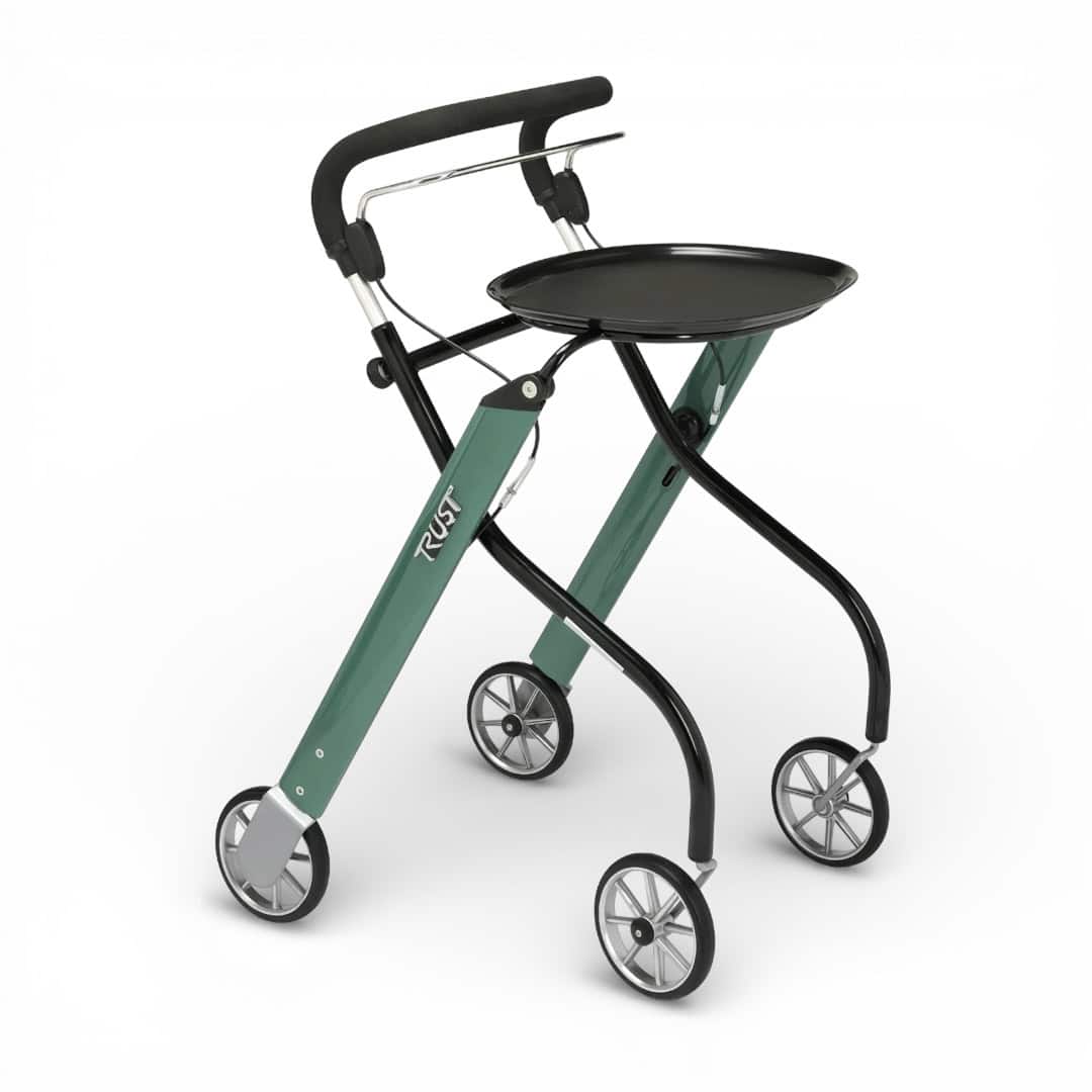 Trust Care Lets Go rollator för inomhusbruk i fräsch grön färg.